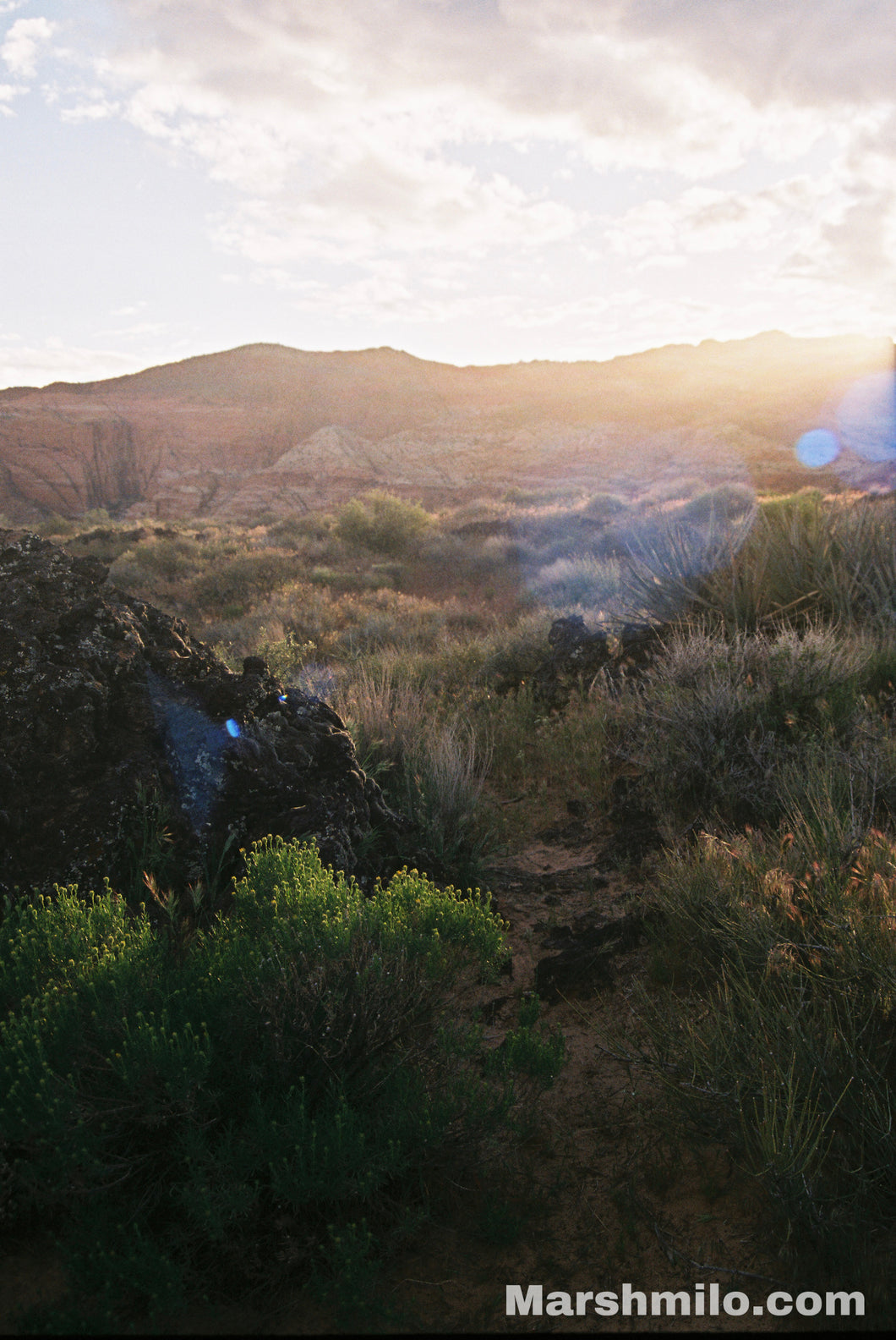 Snow Canyon Sun Set